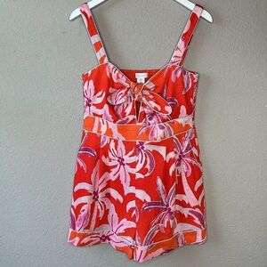 House of Harlow 1960 Pink Berry Palm Romper Size Medium